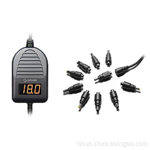 90W, 15-24V, 6A Output Universal Laptop Car DC Adapter with LED Display